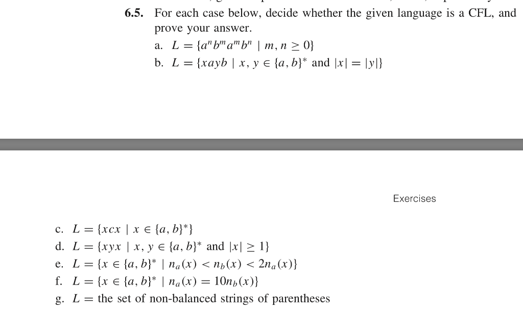 Solved 6 5 For Each Case Below Decide Whether The Given Chegg Com
