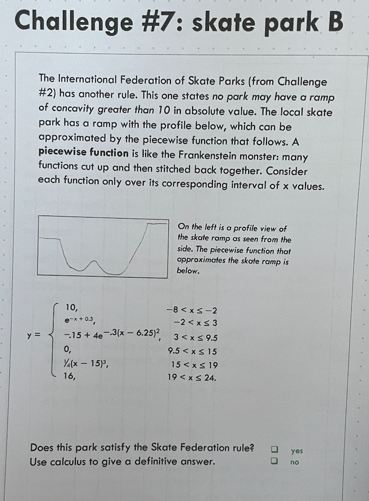 Solved Challenge \#7: skate park B The International | Chegg.com