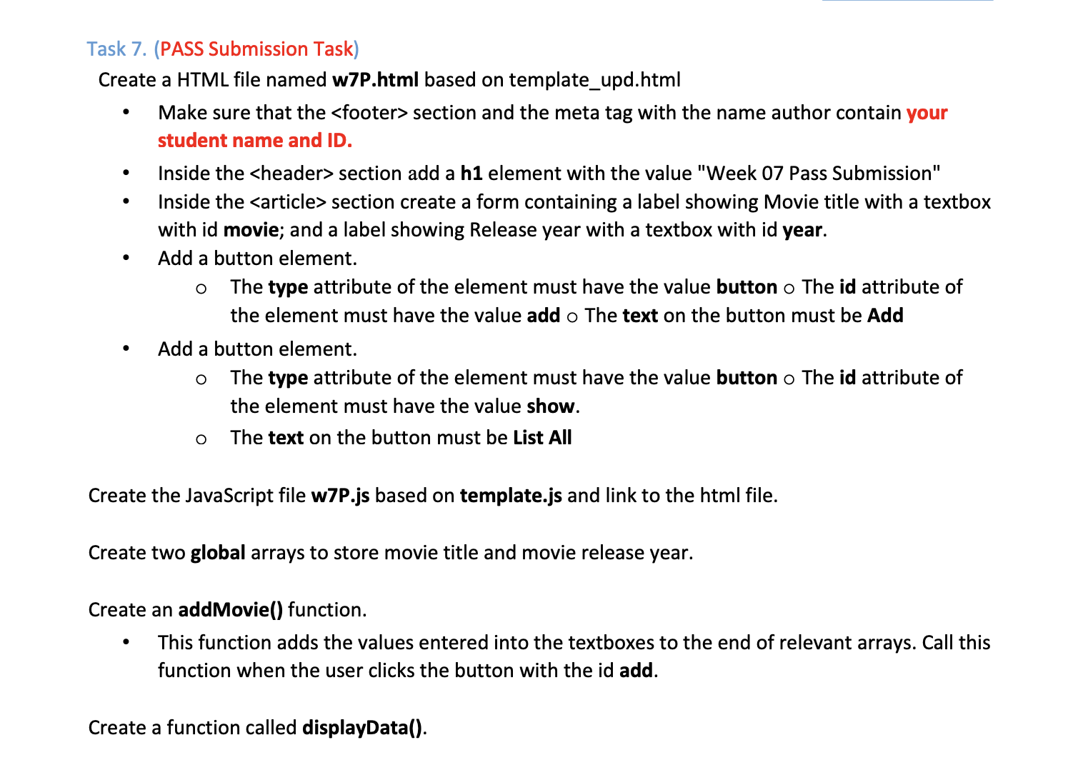 Solved Code the following in JS and HTML. Write the full | Chegg.com
