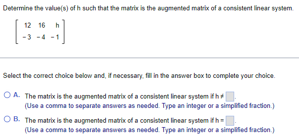 Solved Determine the value(s) of h such that the matrix is | Chegg.com