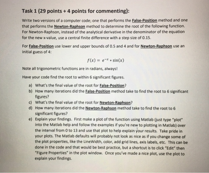 Solved Task 1 (29 points+ 4 points for commenting): Write | Chegg.com