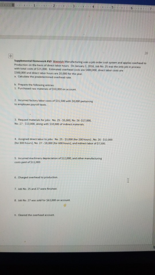 Solved . 1 . 2 . . . 3 5 . 6 . 7 . Supplemental Homework #19 | Chegg.com