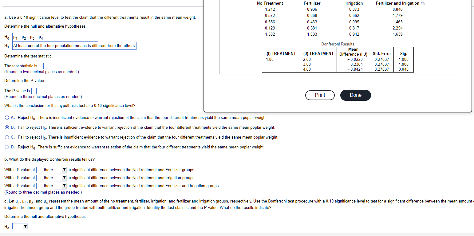 Solved Determine the null and alternative | Chegg.com