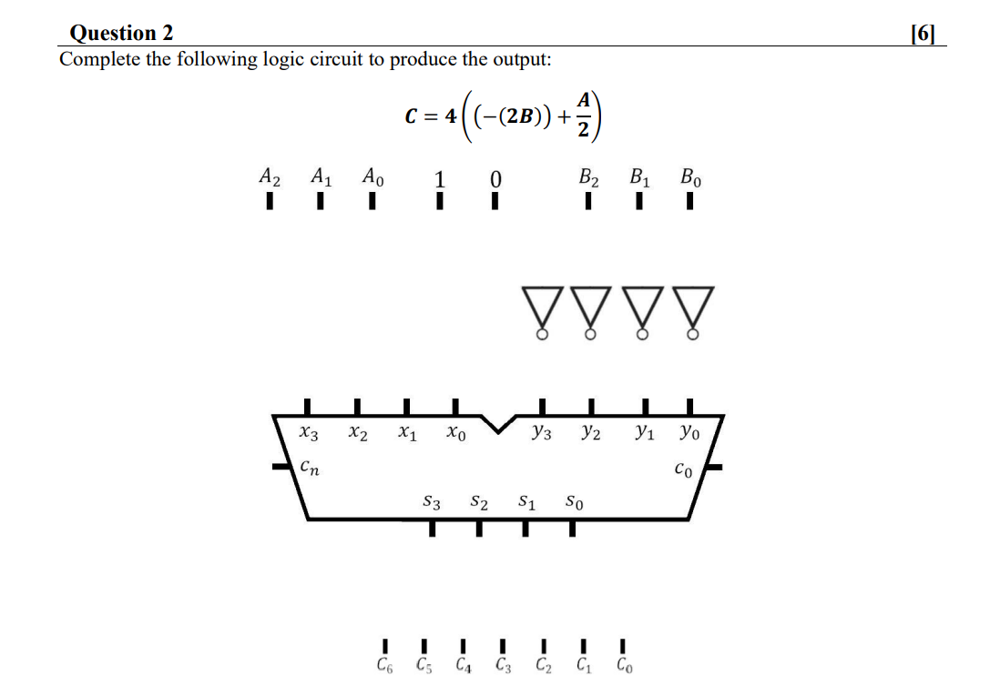 Solved Complete The Following Logic Circuit To Produce The | Chegg.com