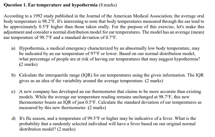 Normal ear store temperature