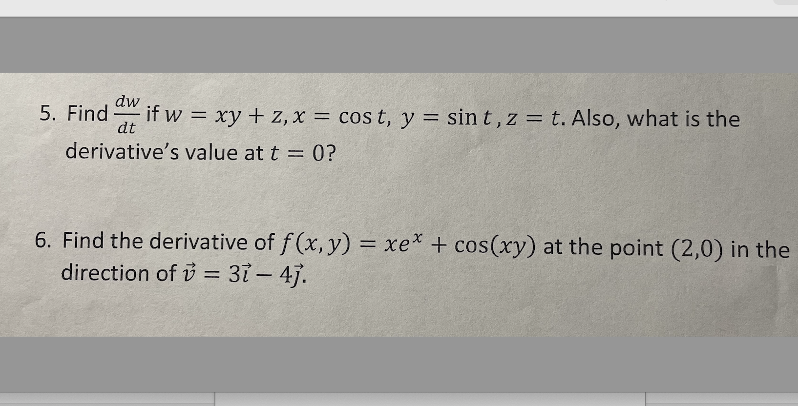 Solved i need help with question 5 and 6. please include all | Chegg.com