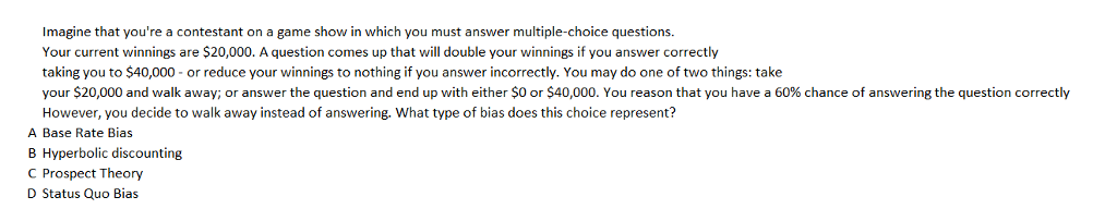 Solved Imagine That You Re A Contestant On A Game Show In Chegg Solved Imagine That You Re A Contestant On A Game Show In Chegg