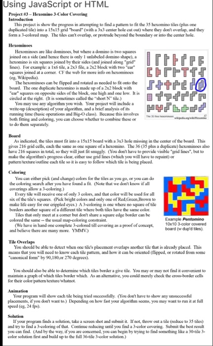 Solved Needs to be done in JavaScript/HTML the 35 blocks are | Chegg.com