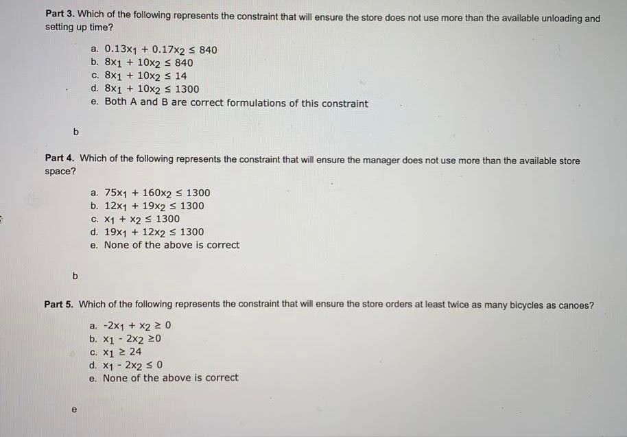 Solved Use The Following Information To Answer All Five | Chegg.com