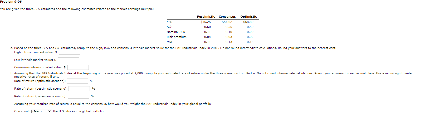 Solved 1.Based on the three EPS and P/E estimates, compute | Chegg.com