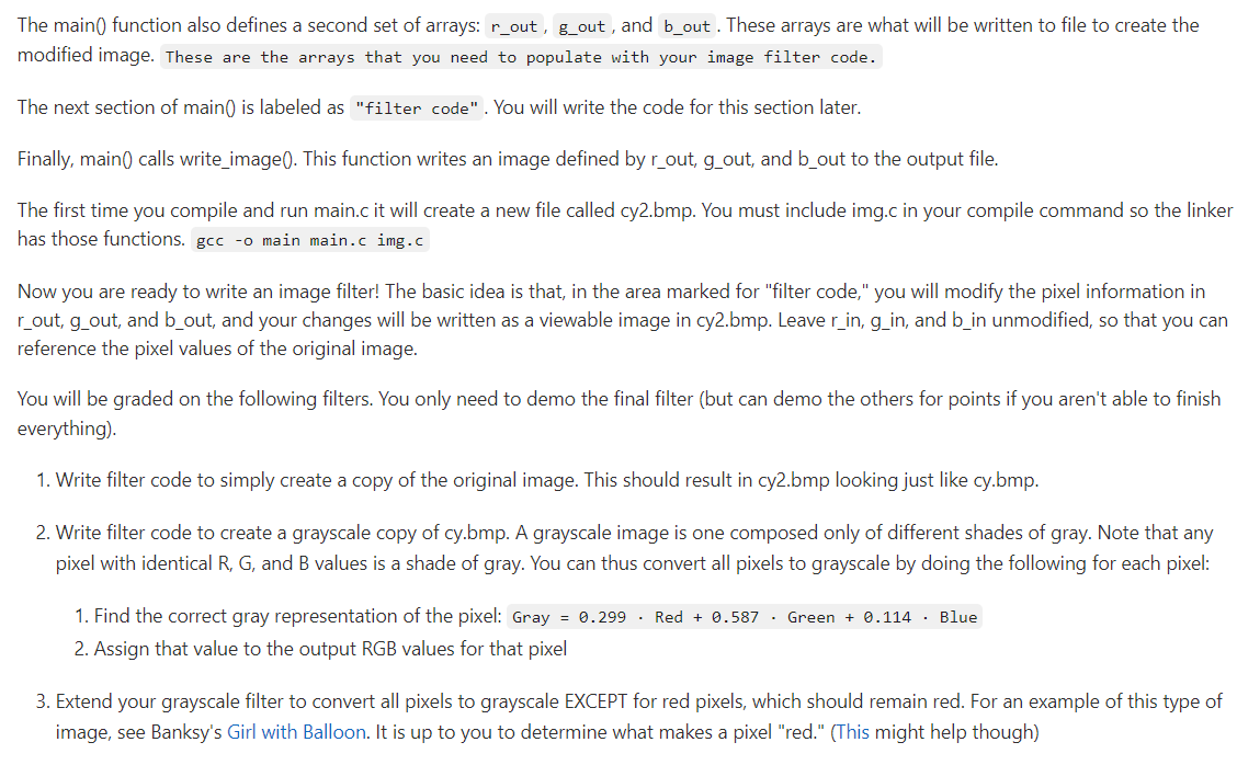 Solved For this section, you'll modify an image represented | Chegg.com