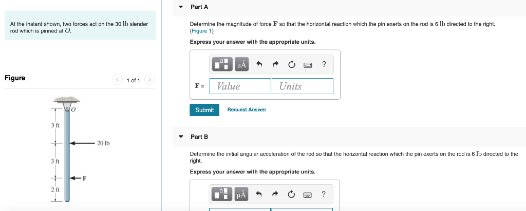 Solved Part A At the instant shown, two forces act on the 30 | Chegg.com