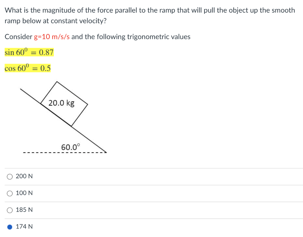 Solved What is the magnitude of the force parallel to the | Chegg.com