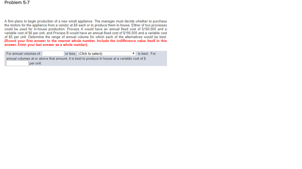 Solved Problem 5-7 A firm plans to begin production of a new | Chegg.com