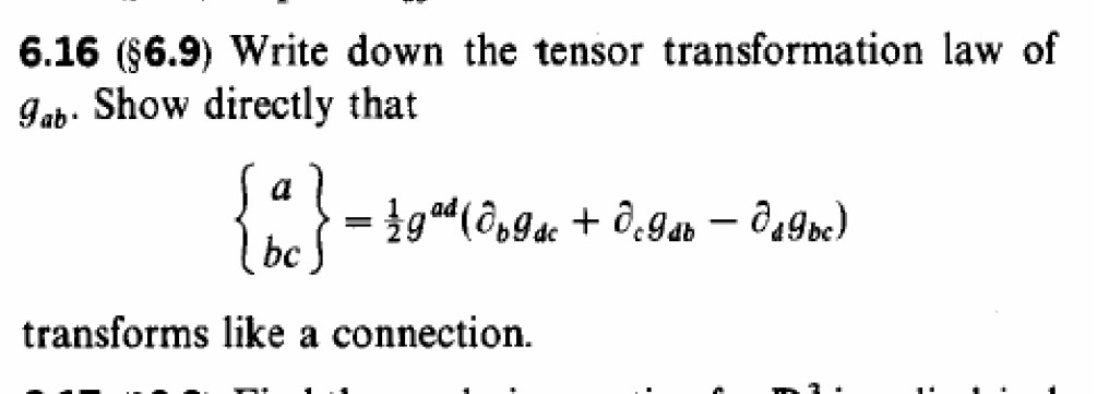 tensor law of transformation