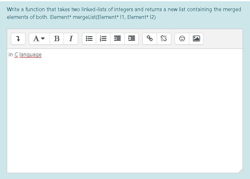 Solved Write a function that takes two linked-lists of | Chegg.com