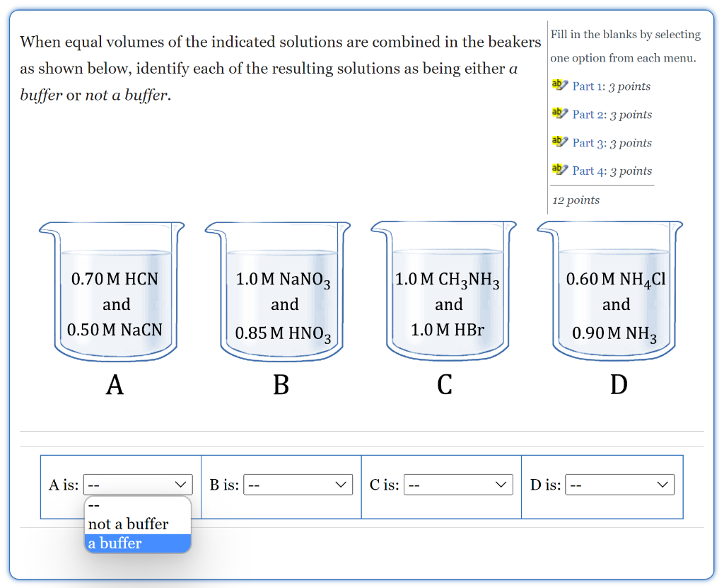 Solved When Equal Volumes Of The Indicated Solutions Are | Chegg.com