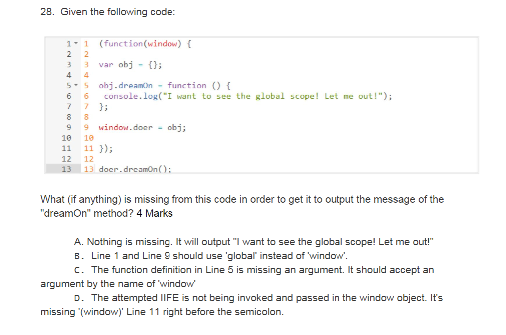 Solved 1. Given the following JavaScript code: var x-10; if | Chegg.com