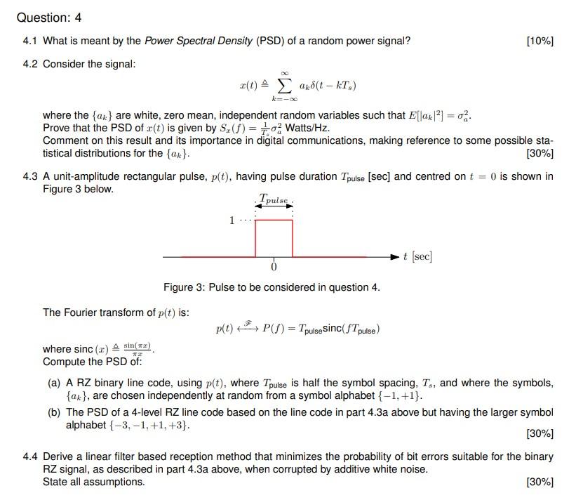 Solved (10%) Question: 4 4.1 What is meant by the Power | Chegg.com