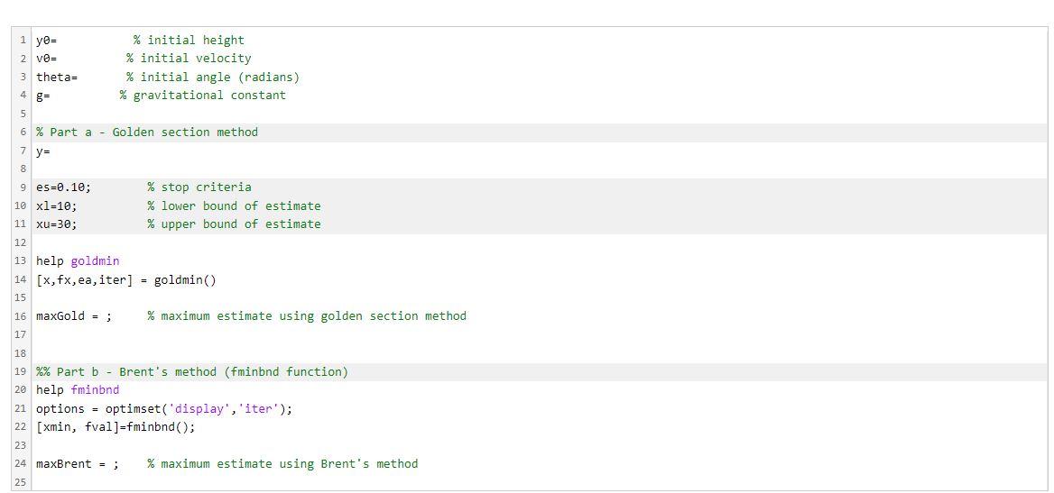 Solved Finding the Maximum of a Function: MATLAB functions | Chegg.com