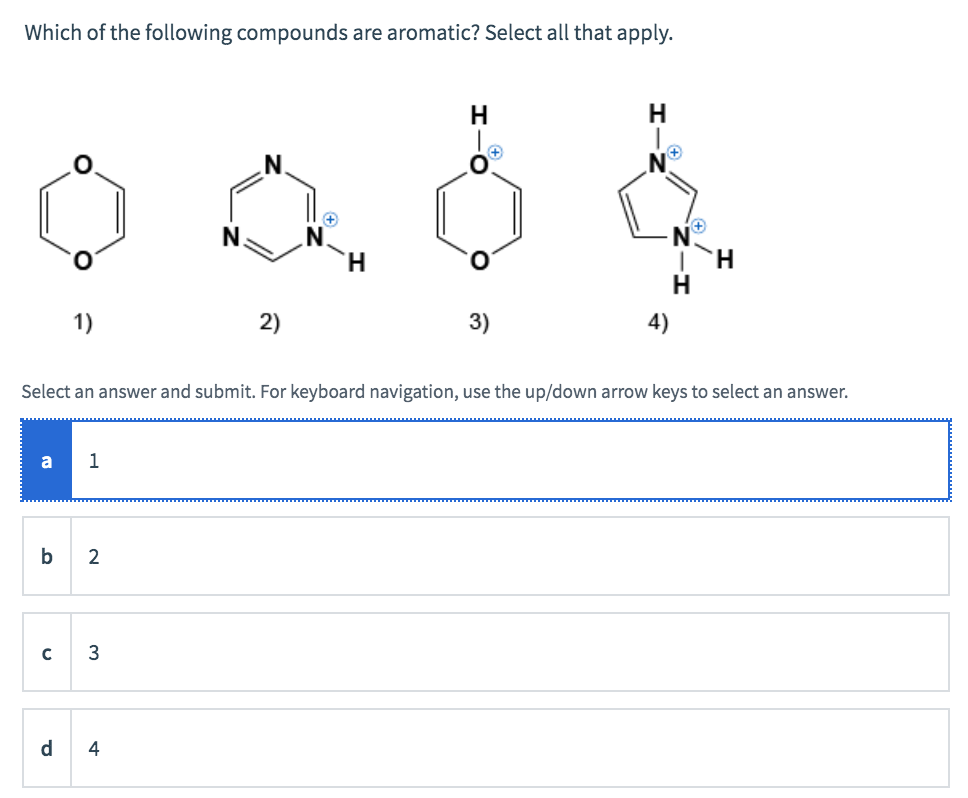 Solved Which Of The Following Compounds Are Aromatic? Select | Chegg.com