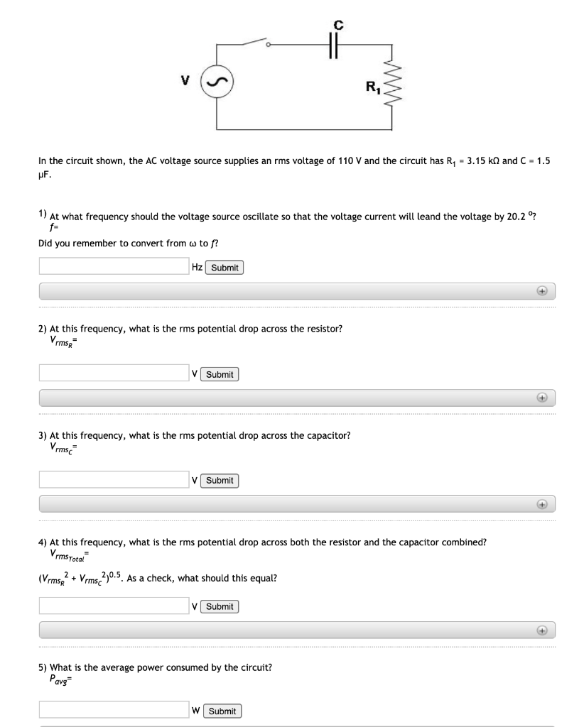 Solved с V 30 In the circuit shown, the AC voltage source | Chegg.com