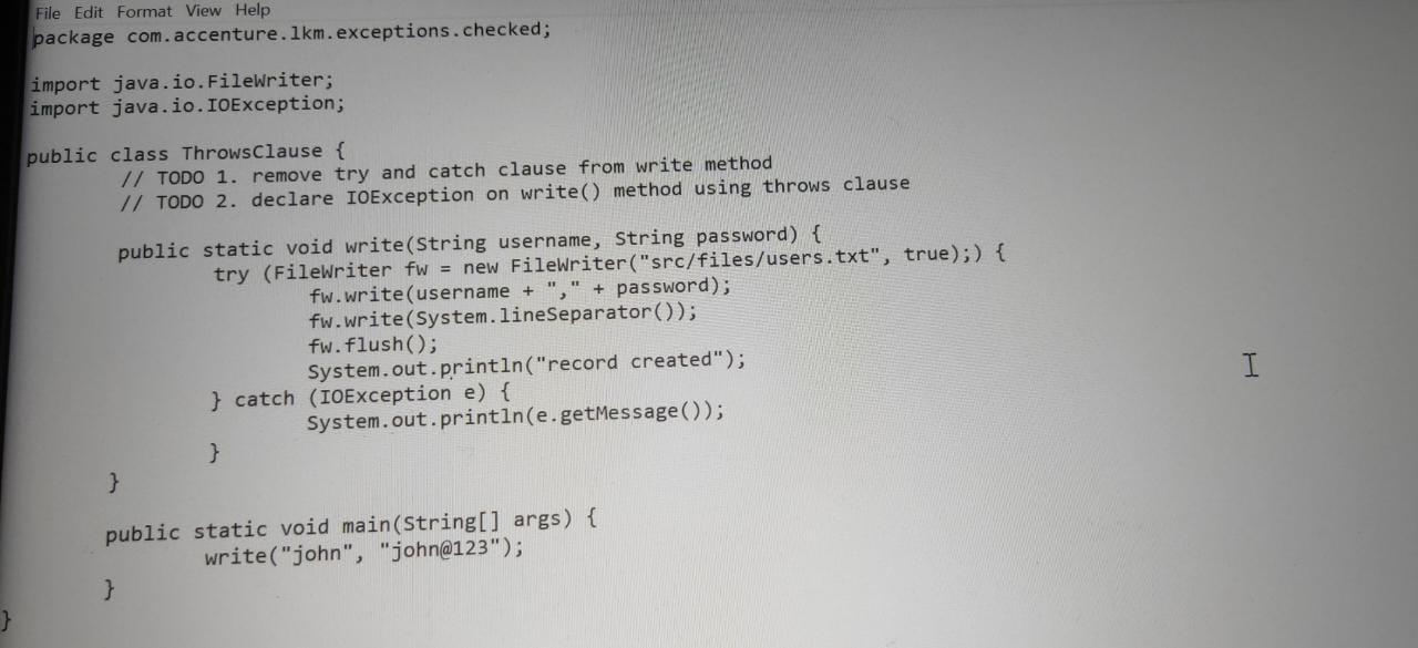 Solved Give the separate Java code for Todo for each image | Chegg.com