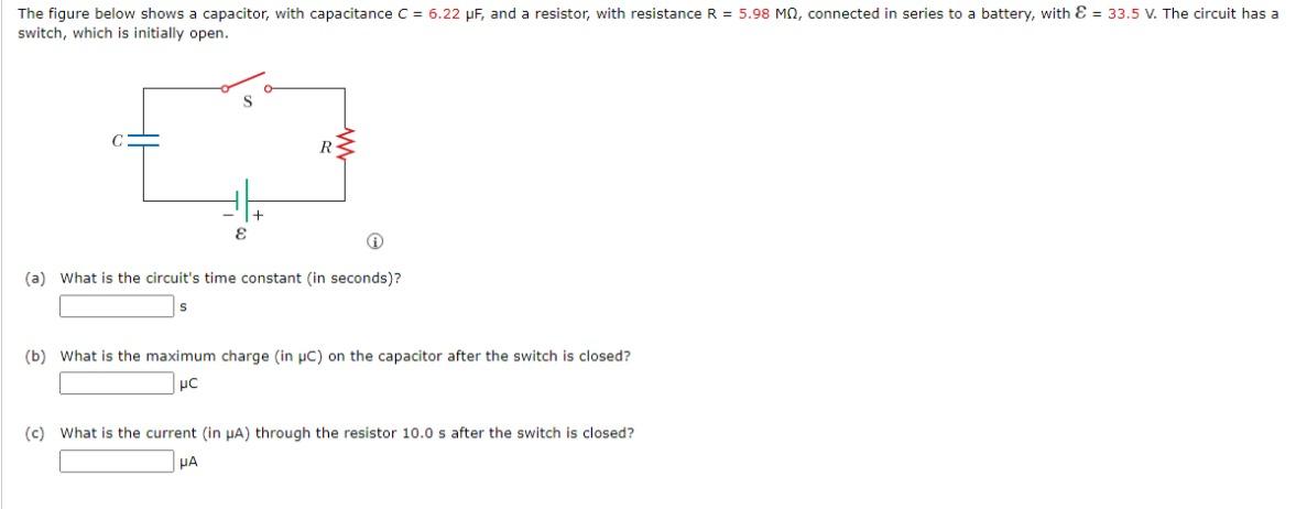 Solved The figure below shows a capacitor, with capacitance | Chegg.com