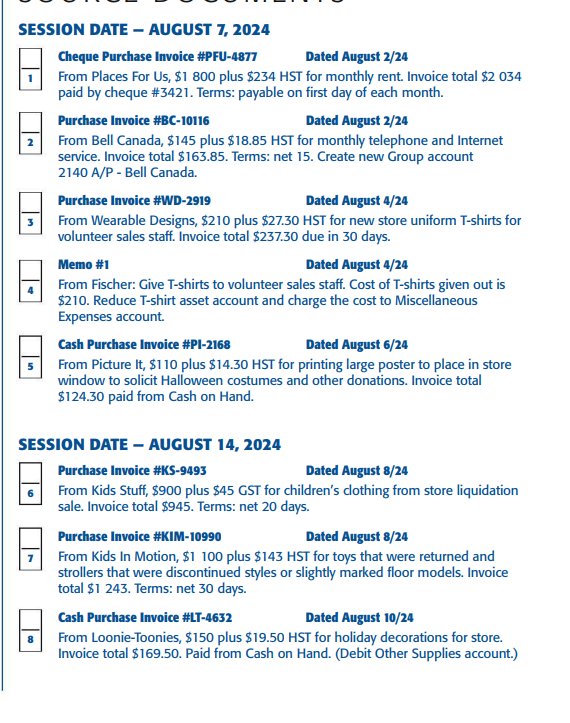 3 SESSION DATE - AUGUST 7, 2024 Cheque Purchase