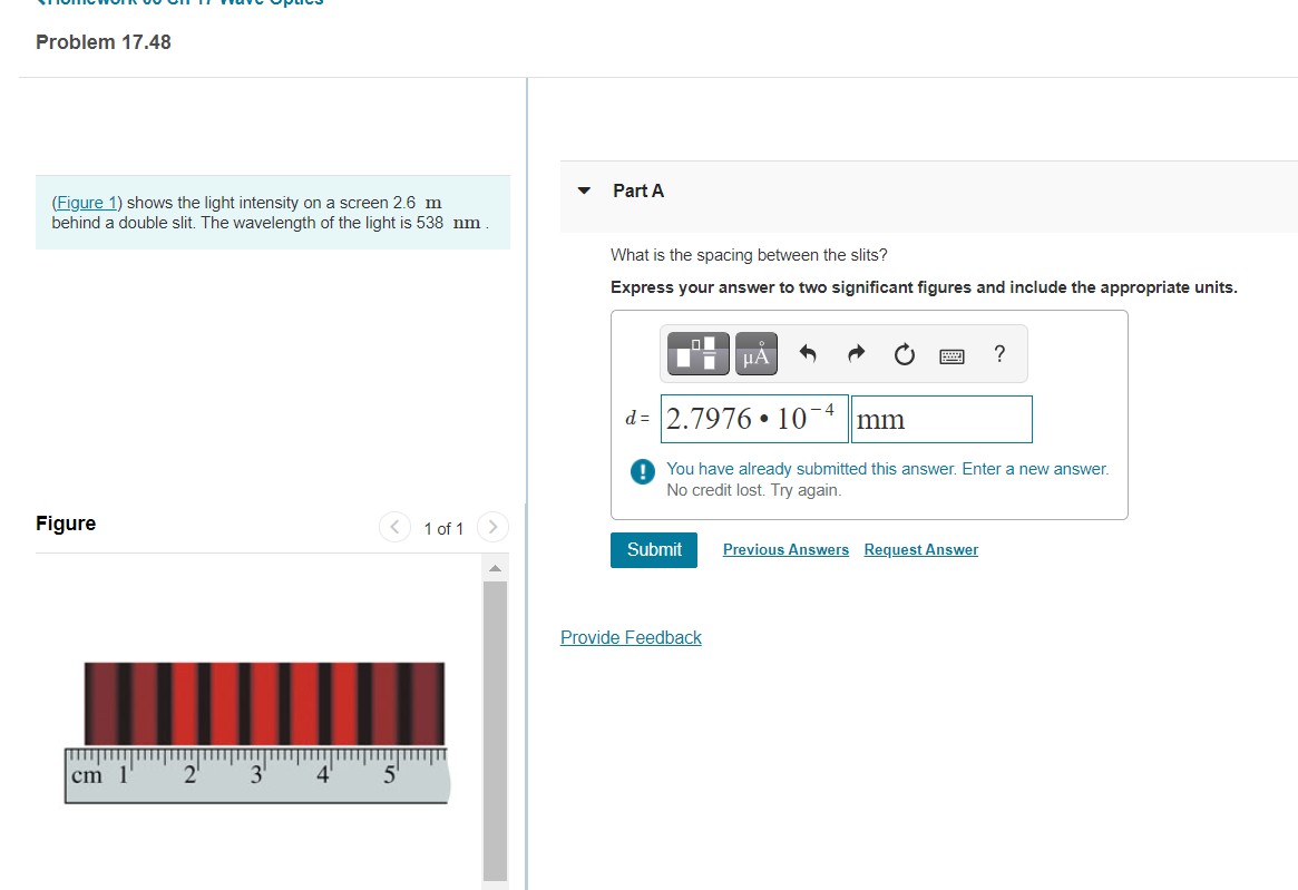 Solved Problem 17.48 Part A (Figure 1) shows the light | Chegg.com
