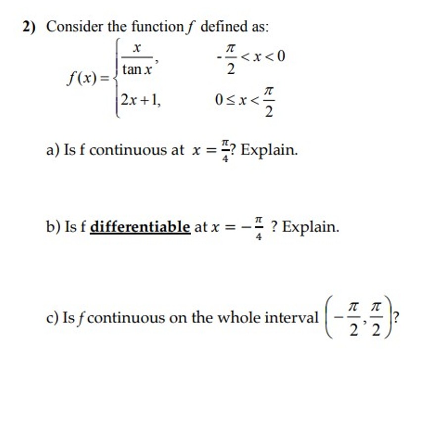 Solved Consider the function f ﻿that is continuous on the