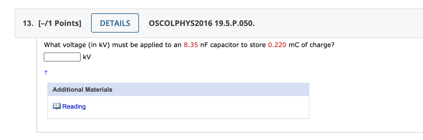 Solved 13 [ 1 Points] Details Oscolphys2016 19 5 P 050