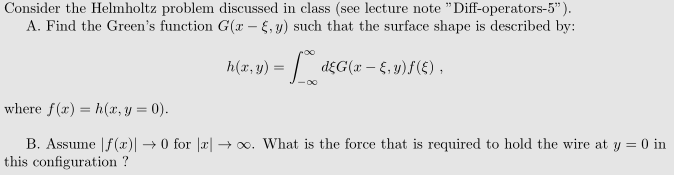 Consider the Helmholtz problem discussed in class | Chegg.com