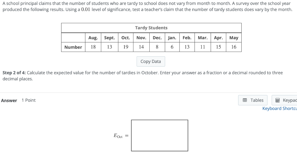 Solved A School Principal Claims That The Number Of Students Chegg