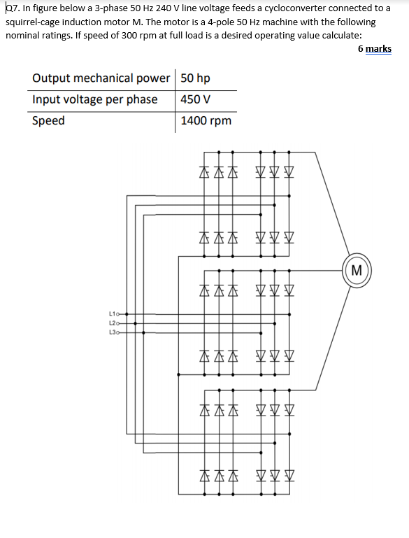 Solved A. Output Frequency Of The Cycloconverter | Chegg.com