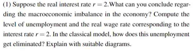 Solved (1) Suppose The Real Interest Rate R= 2.What Can You | Chegg.com