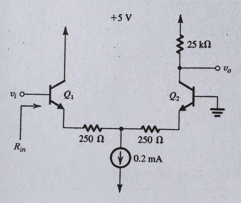 Solved Problem 2. Compute the voltage gain and the input