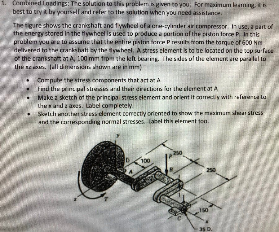 Solved Combined Loadings: The solution to this problem is | Chegg.com