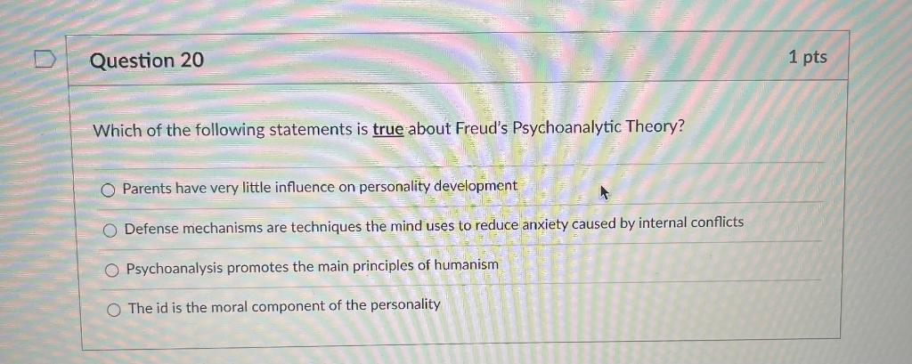 Solved Question 20 1 pts Which of the following statements | Chegg.com