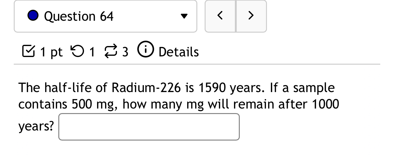 Solved The Half Life Of Radium 226 Is 1590 Years If A Chegg Com   PhpqhlKy8