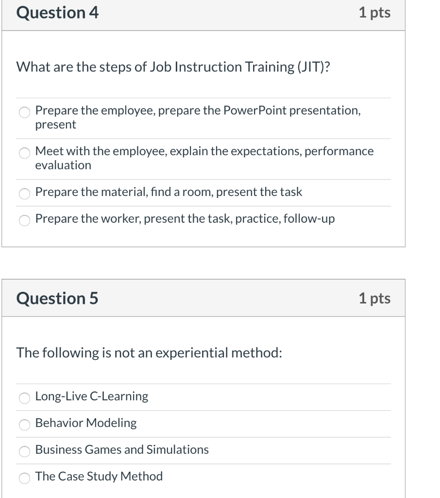 Solved Question 1 1 pts The following are techniques of | Chegg.com