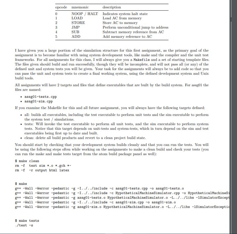 Solved 0 Opcode Mnemonic Description Noop   Halt Indicates 