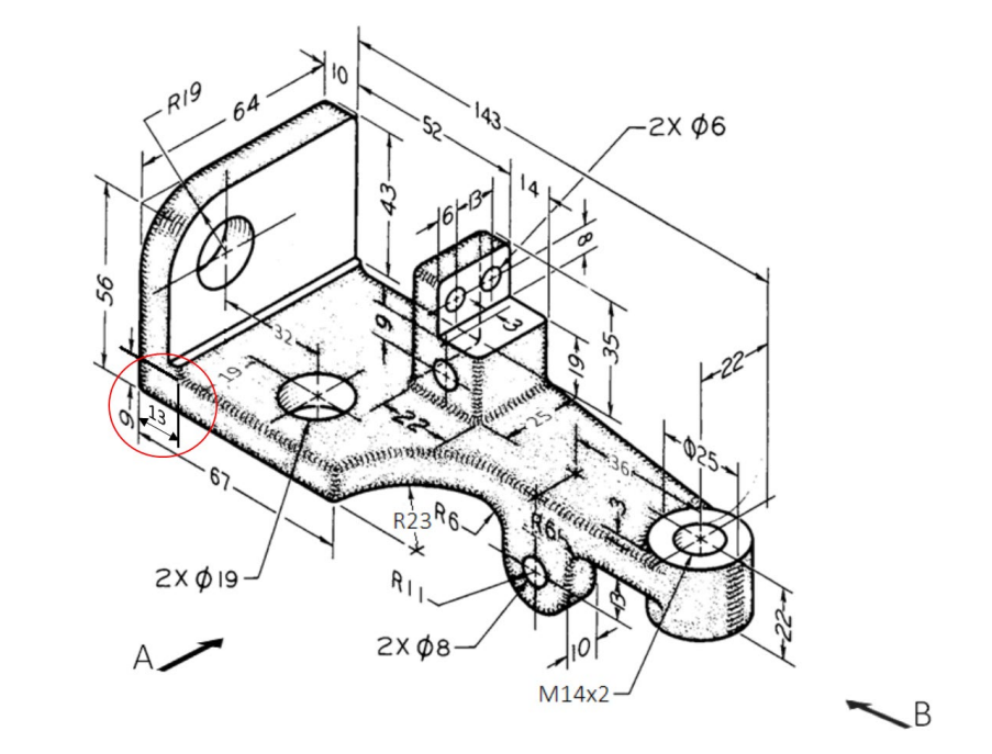 Solved Draw the following views to describe the object shown | Chegg.com