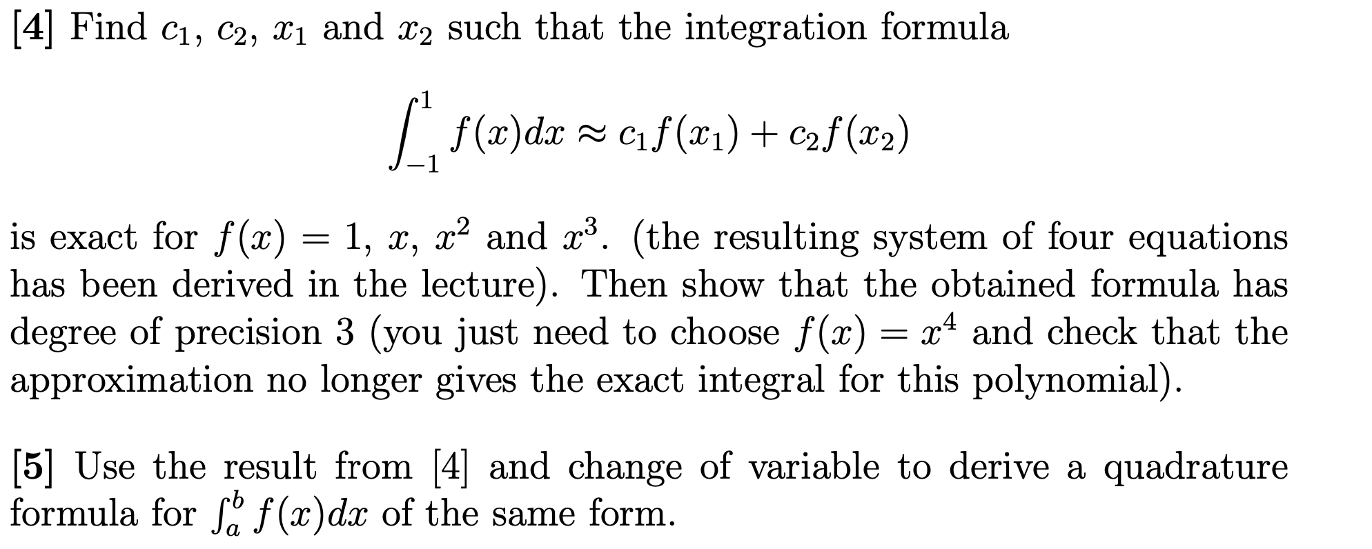 Solved 4 Find C1 C2 X1 And 22 Such That The Integration 1830