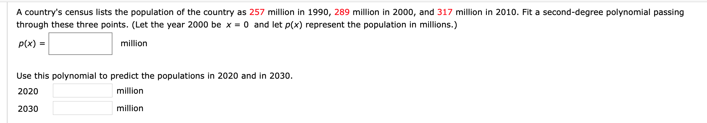 Solved A Country's Census Lists The Population Of The | Chegg.com