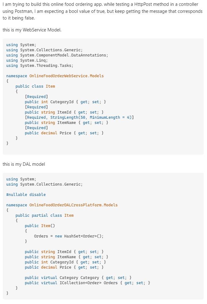Solved I am trying to build this online food ordering app. | Chegg.com