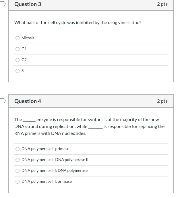 Solved Question 3 2 pts What part of the cell cycle was | Chegg.com
