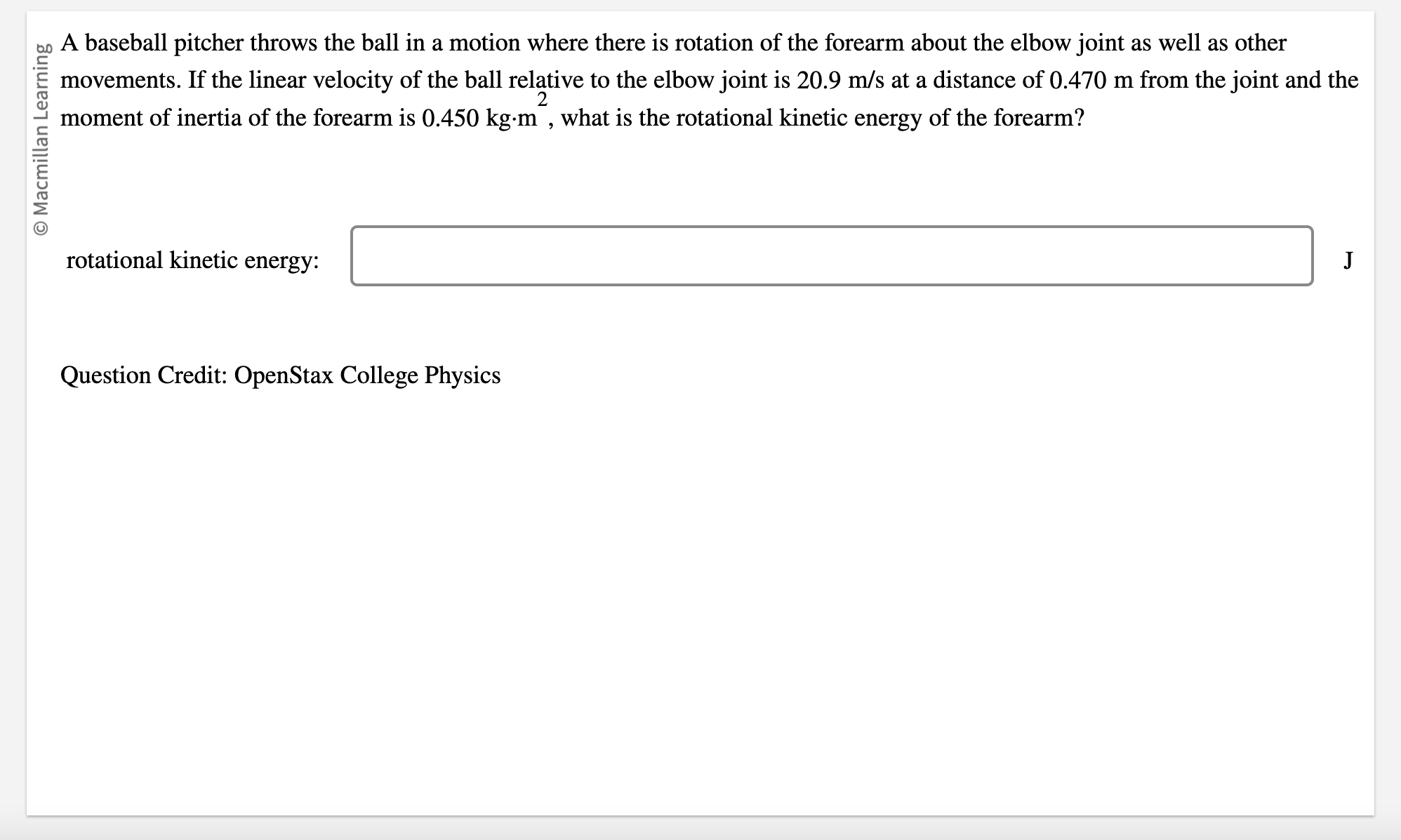 Solved A baseball pitcher throws the ball in a motion where