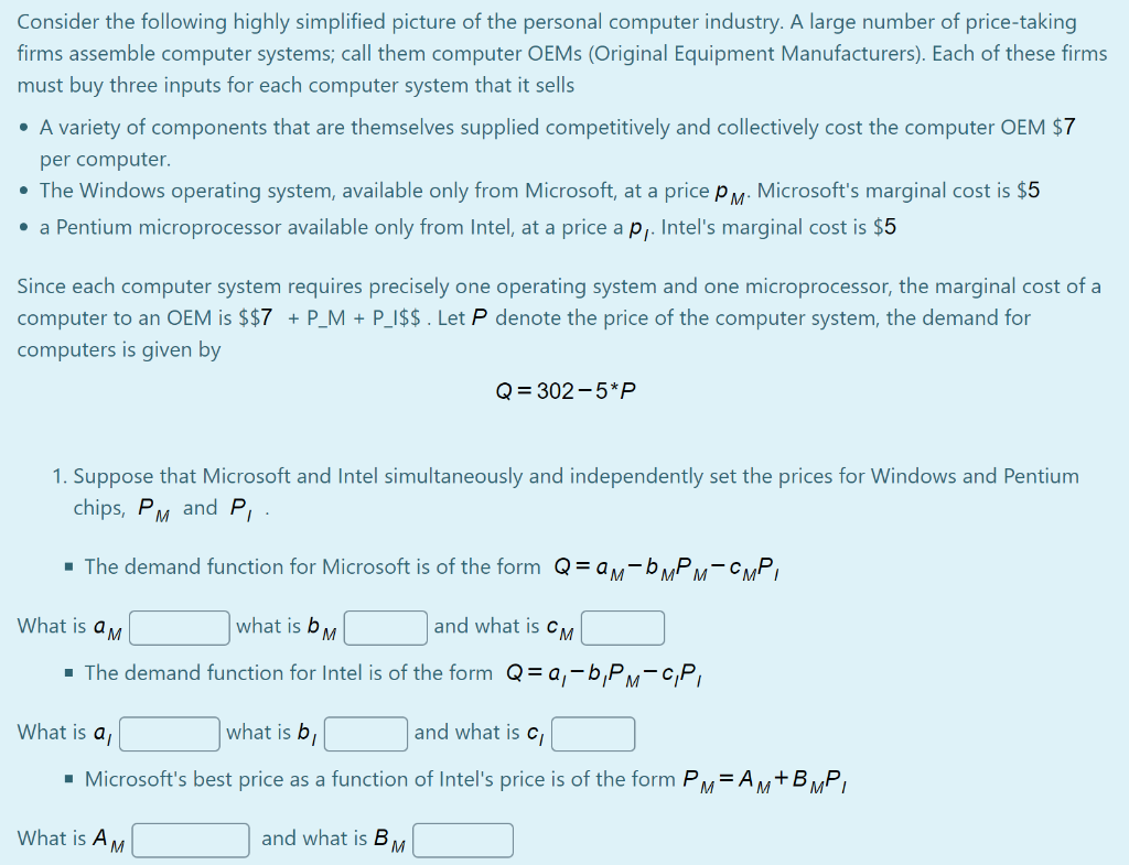 Solved Consider The Following Highly Simplified Picture Of Chegg