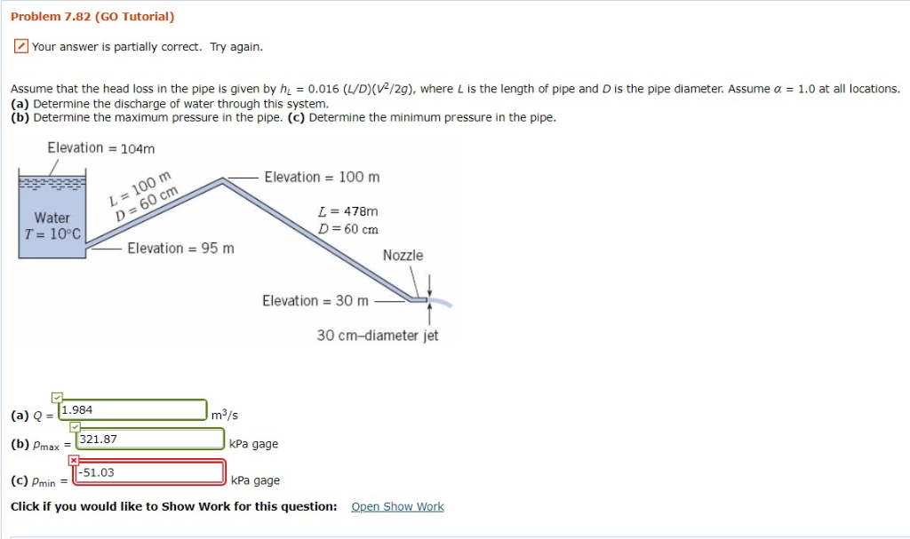 solved-assume-that-the-head-loss-in-the-pipe-is-given-by-hl-chegg